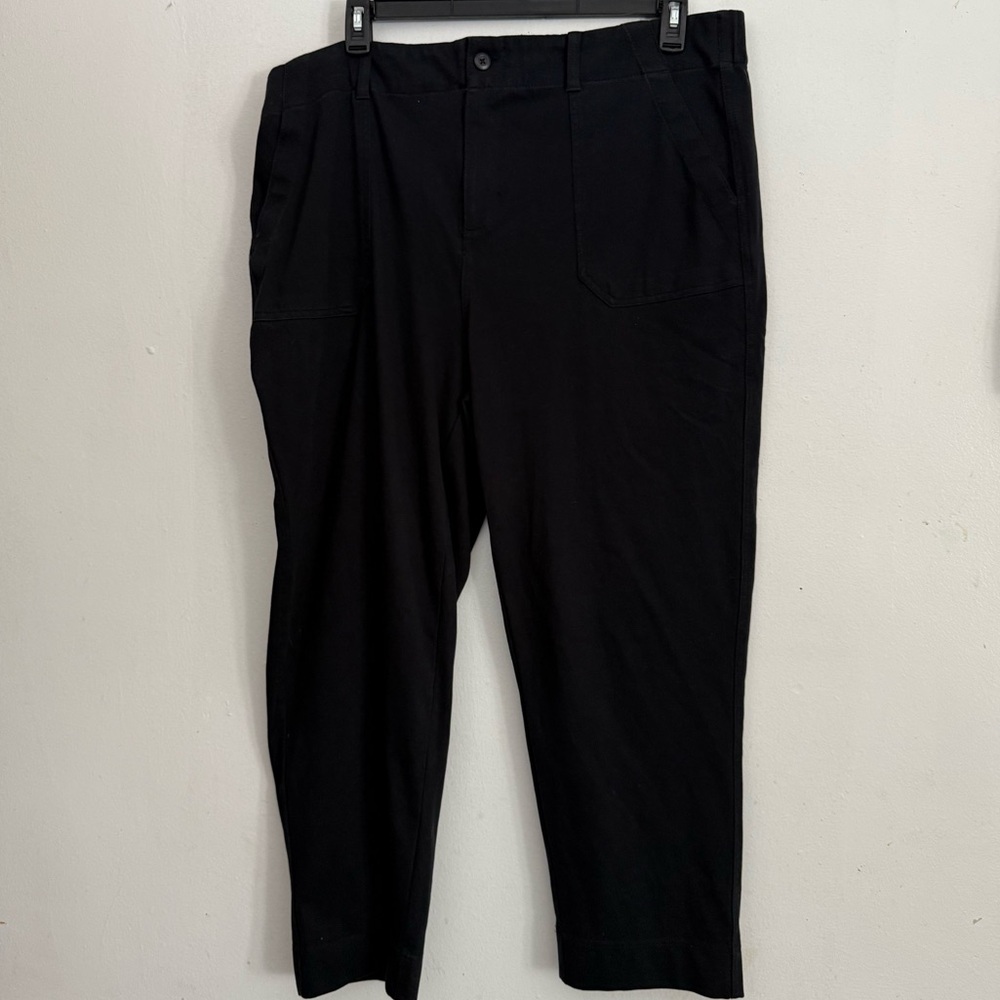 32 Cool‎ Women's Classic Black Chinos Pants Size XL Stretch Pockets